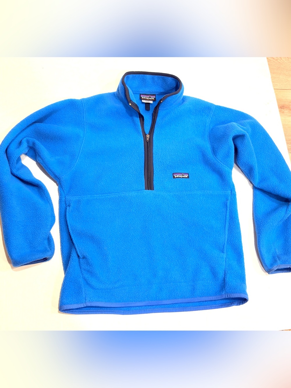 Patagonia Synchilla Men’s Bright Blue Half-Zip Fleece Pullover S small